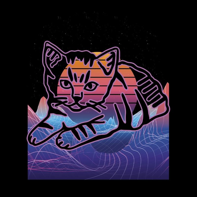 Chat graphique Retro Cat pour les propriétaires de chats