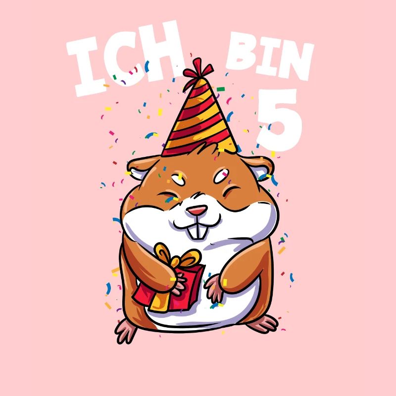 Ich bin 5 Jahre Hamster 5. Geburtstag