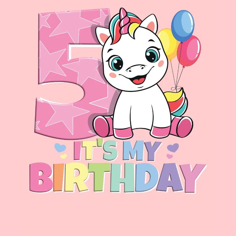 Regenbogen Einhorn 5. Geburtstag Mädchen 5 Jahre