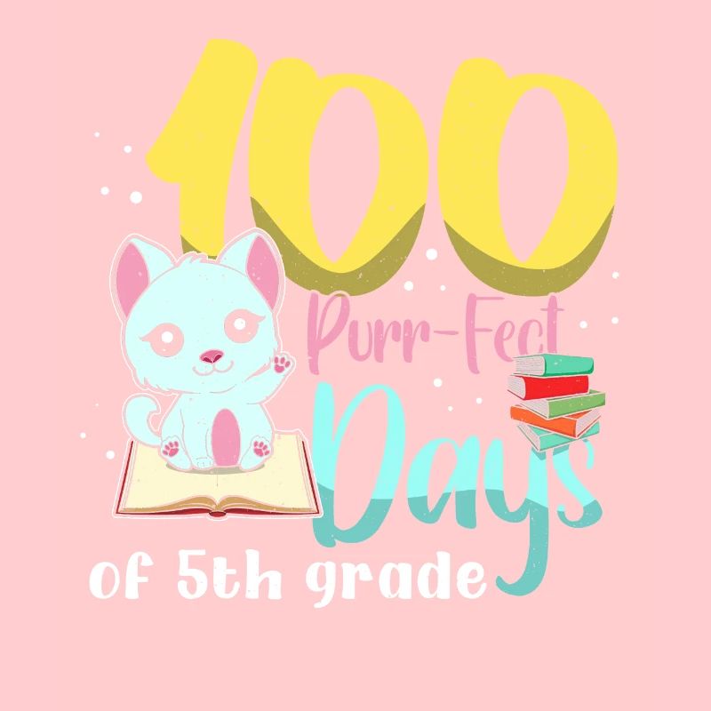 Élève de 5e année Cat 100e jour 100 jours d’école