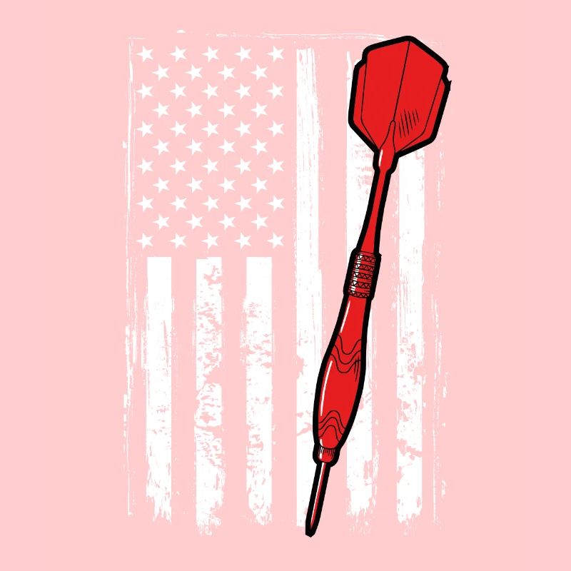 Drapeau des États-Unis et fléchette rouge