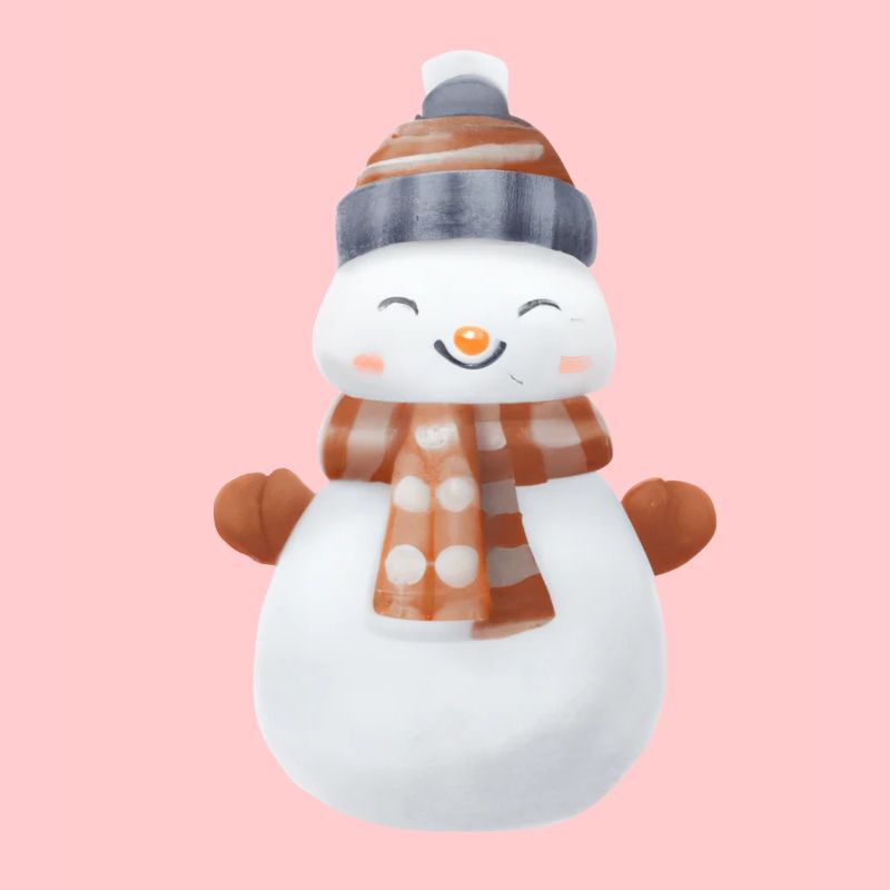 Vintage Schneemann mit Schal