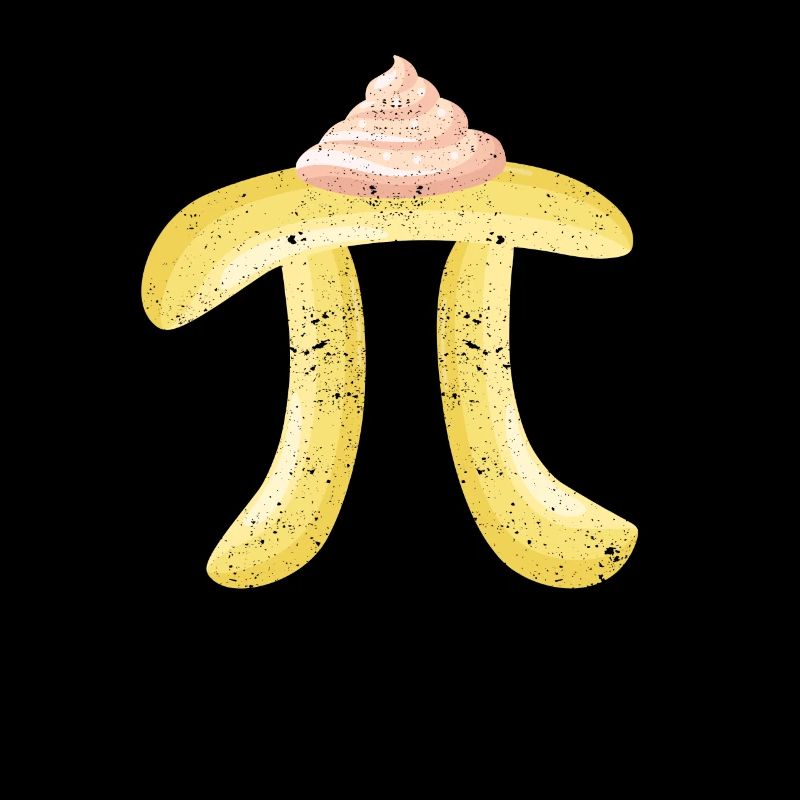 Funny Banana Cream Cake Pi Tag Math Nerd Geek