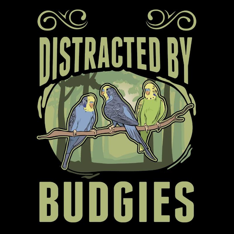 Facilement distrait par la perruche de Budgie