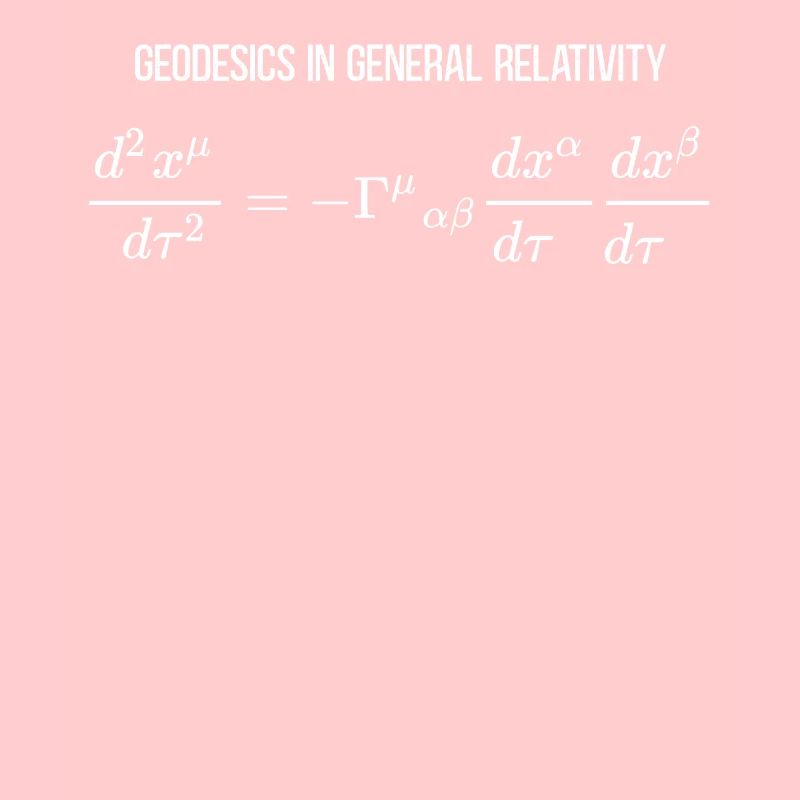 Geodesics Equation General Relativity Differential