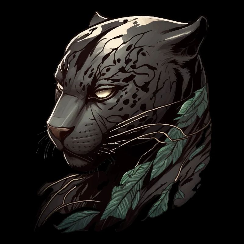 Kopf eines dunklen Panthers