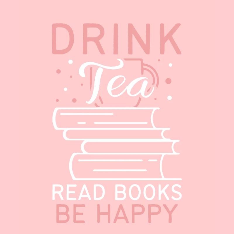 Tee Trinken Bücher Lesen Glücklich Sein