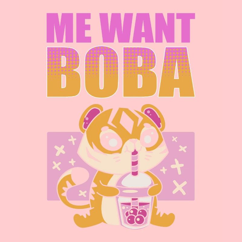 Moi veux Boba Matcha Thé glacé Bubble Tea