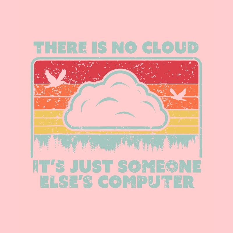 Drôle d’idée Tech. Style rétro Il n’y a pas de nuage, co