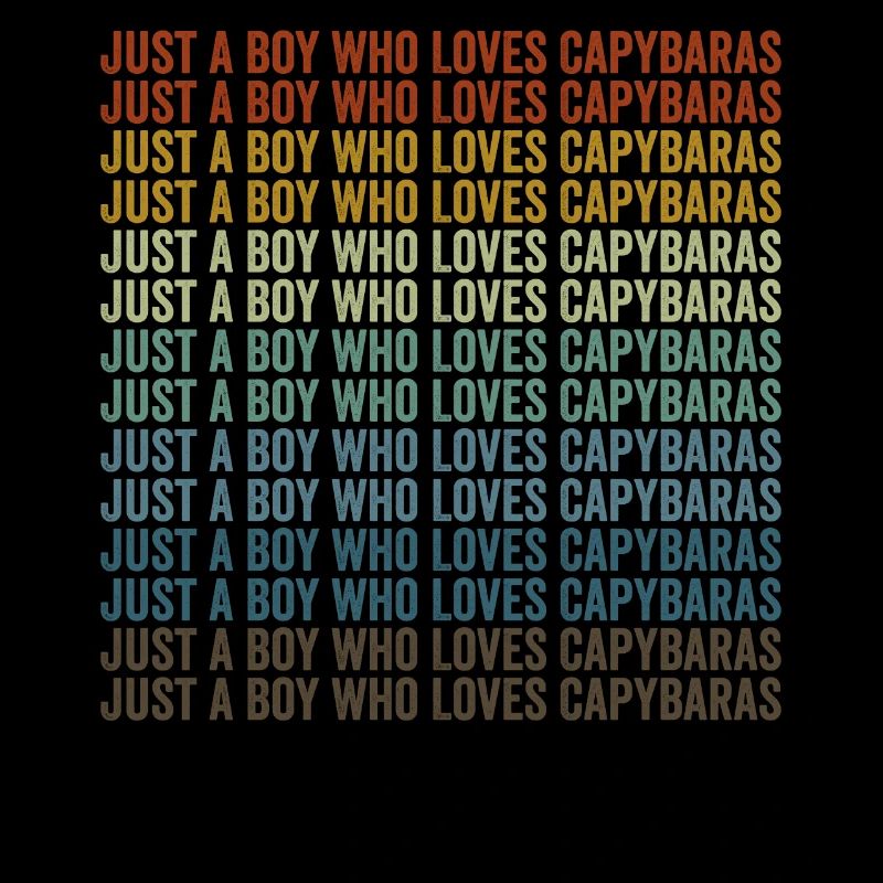 Nur ein Junge, der Capybaras liebt Capybara