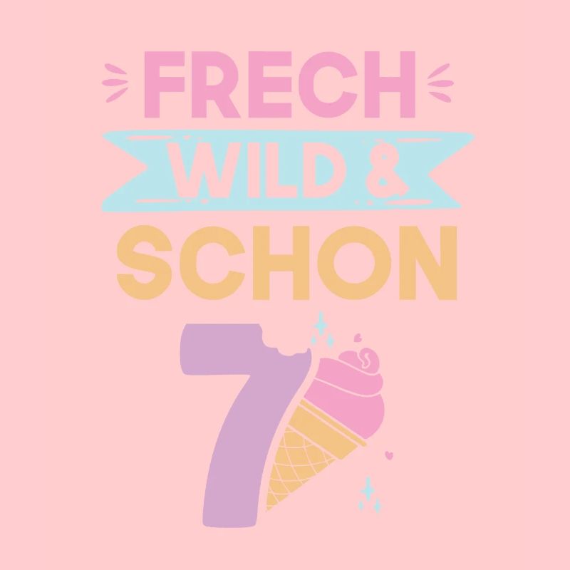 7 Jahre Geburtstag Junge Mädchen Eis essen