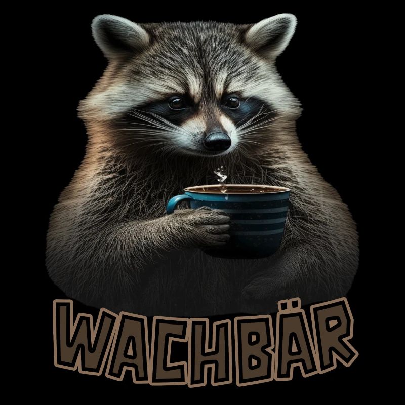 Wachbär Waschbär Motiv Köstüm Bild Mode Rave