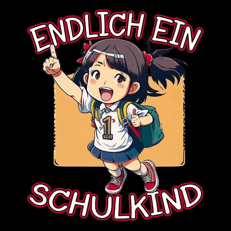Endlich ein Schulkind Anime Mädchen