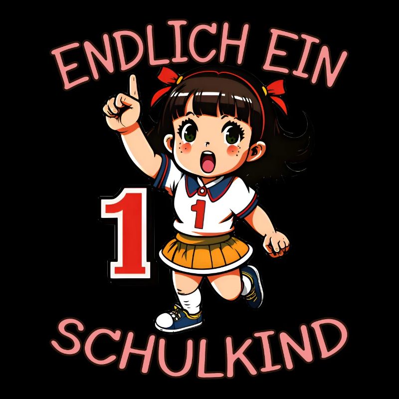 Endlich ein Schulkind Anime Mädchen