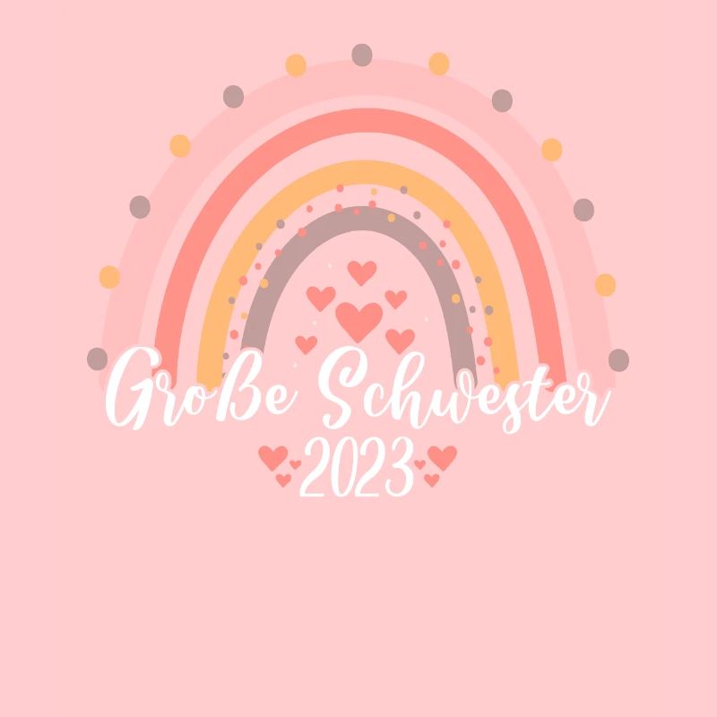 Große Schwester 2023 Boho Regenbogen Mädchen