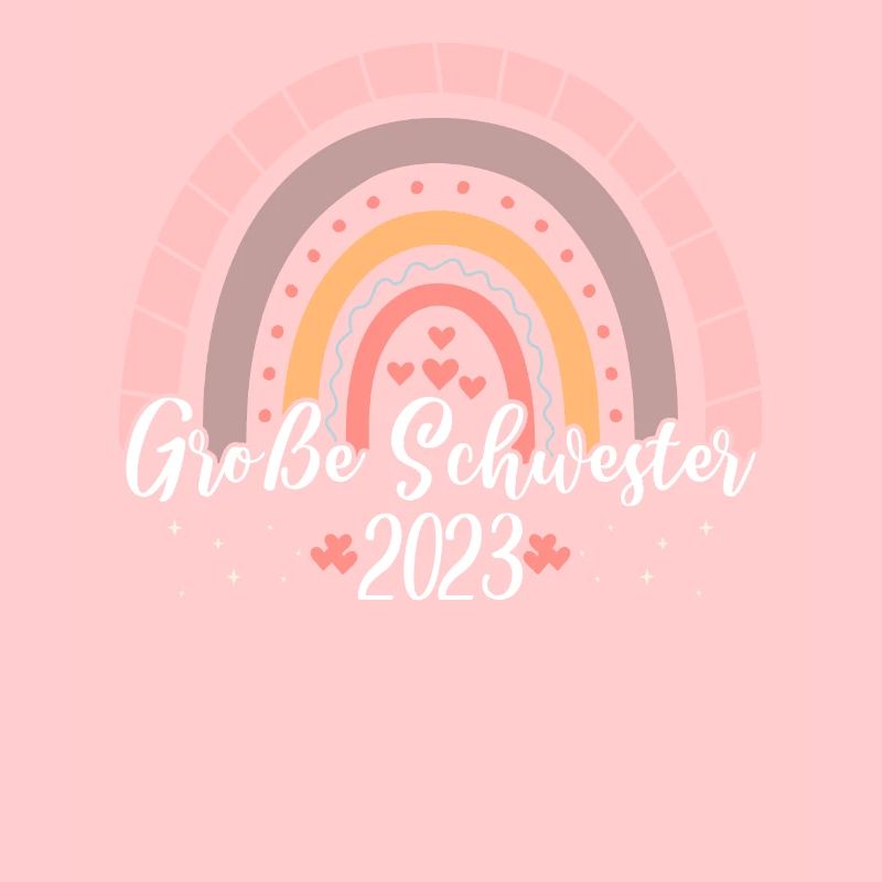 Große Schwester 2023 Boho Regenbogen Mädchen