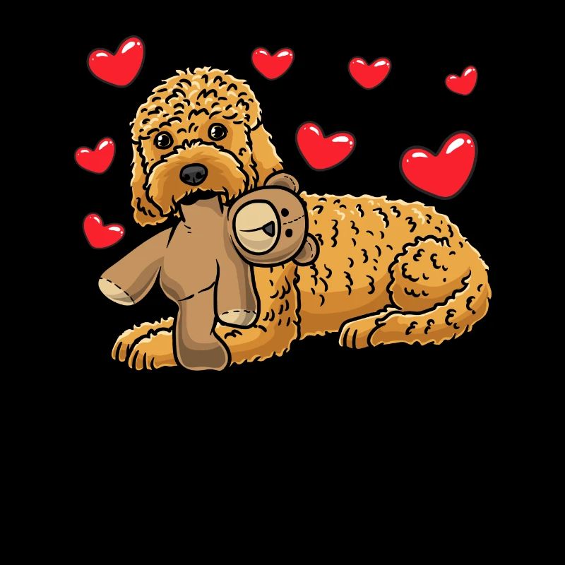 Kawaii Cockapoo Hund Mit Kuscheltier