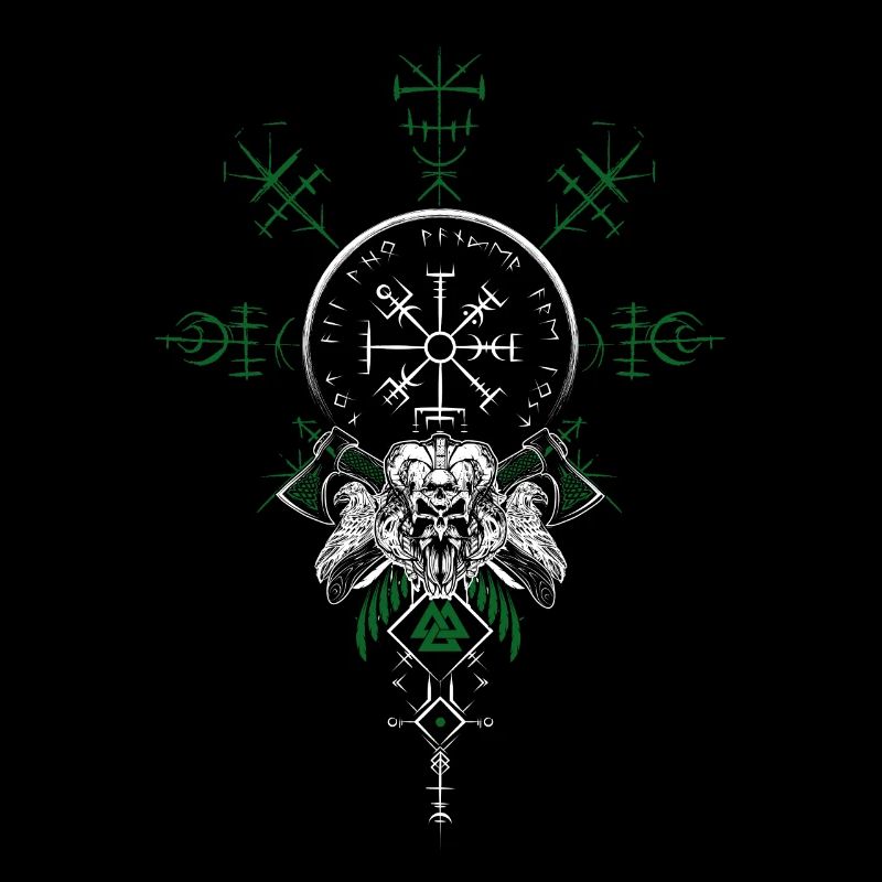 Keltischer Vikinger Vegvisir Kompass Wikinger