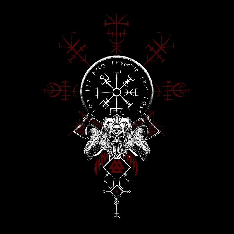 Keltischer Vikinger Vegvisir Kompass Wikinger
