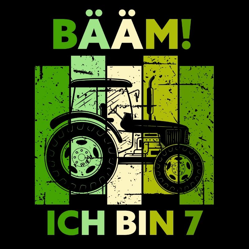 7. Geburtstag 7 Jahre Geschenk Sieben Traktor
