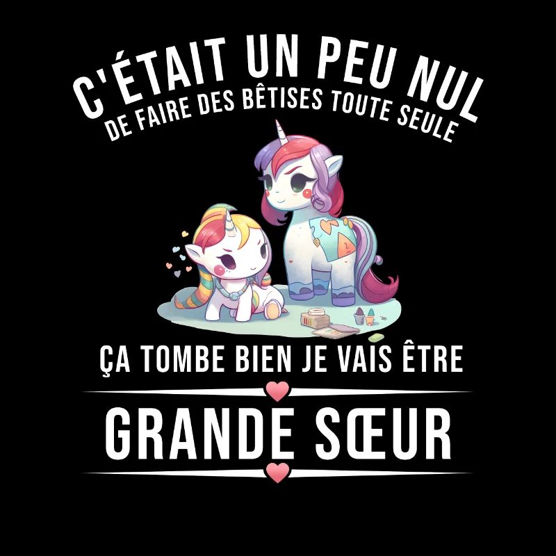 Ich werde eine ältere Schwester Einhorn Design