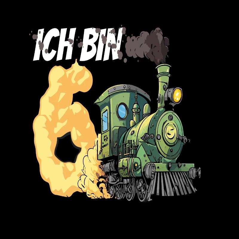Ich bin 6 - 6. Geburtstag Zug Dampflok