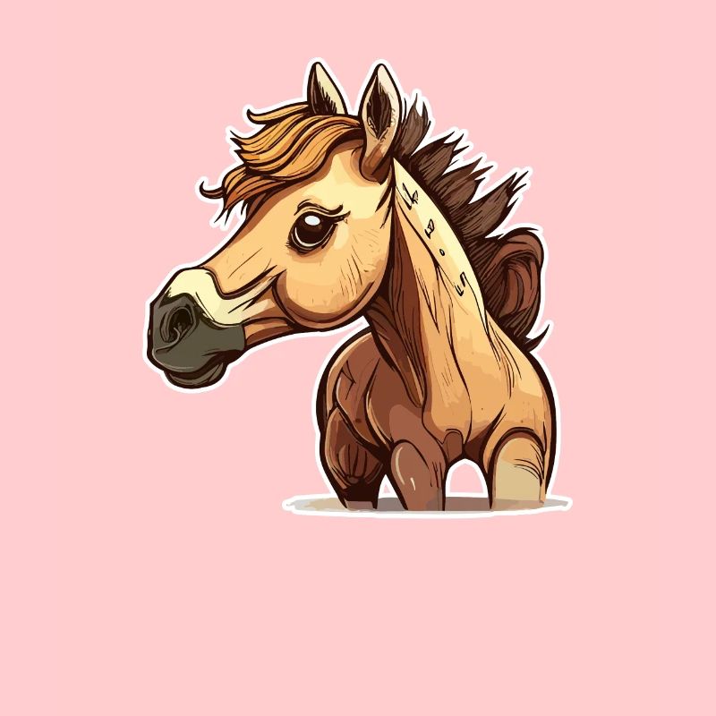 Style de bande dessinée de cheval