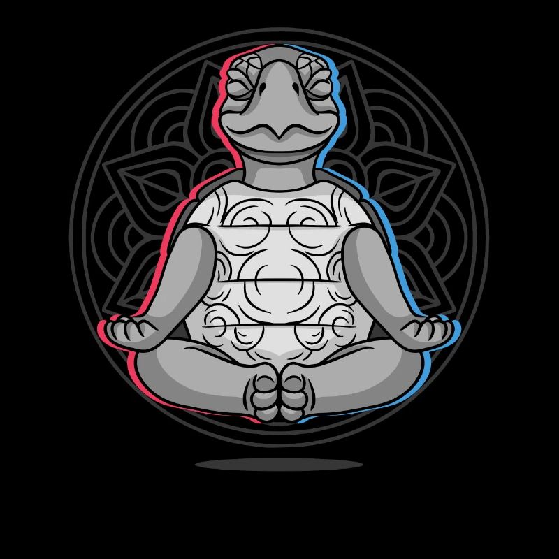 Namaste Turtle Lotus Meditation Turtle