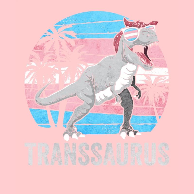 Fierté transgenre Drapeau trans Dinosaure Trex LG