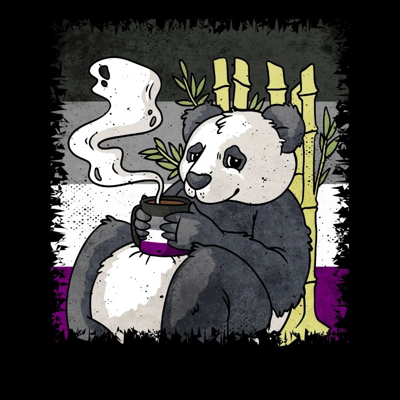 Asexual Pride Ace Flag Panda Café Sublte LGBT