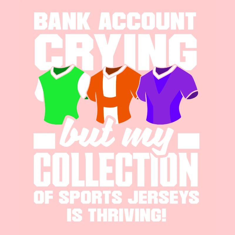 Compte bancaire pleurant, collection de maillots de sport