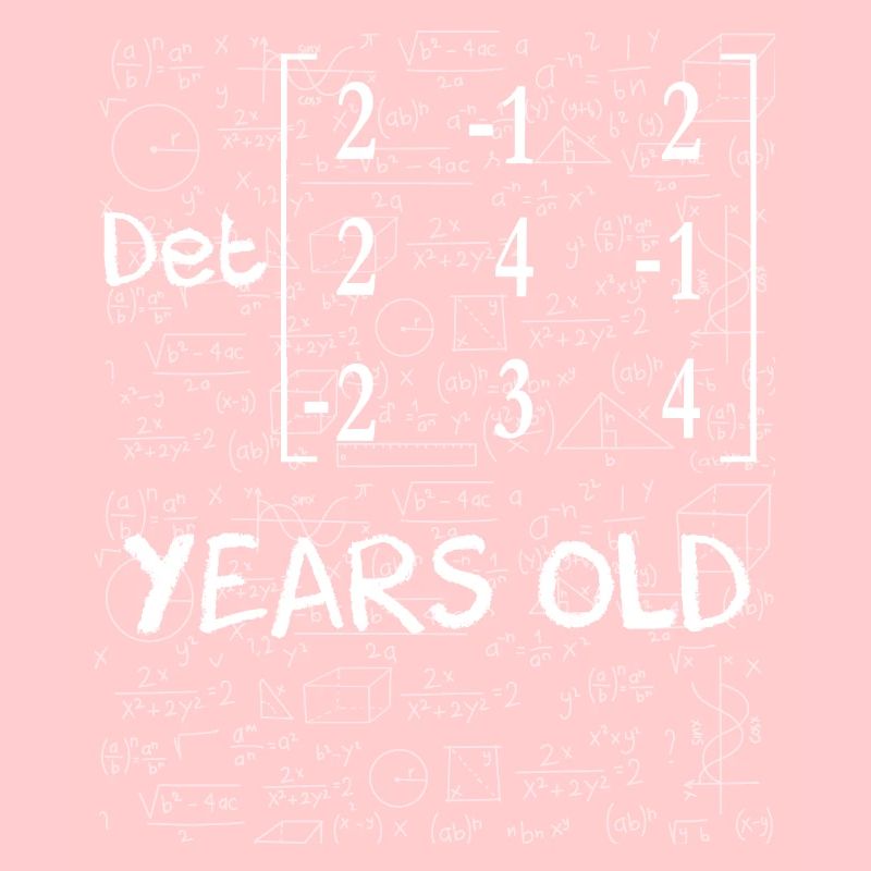 72e anniversaire 72 ans déterminant de matrice