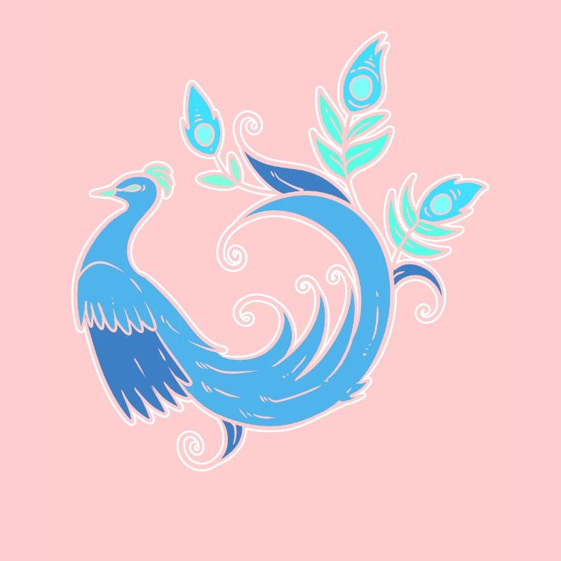 Beautiful peacock zookeeper