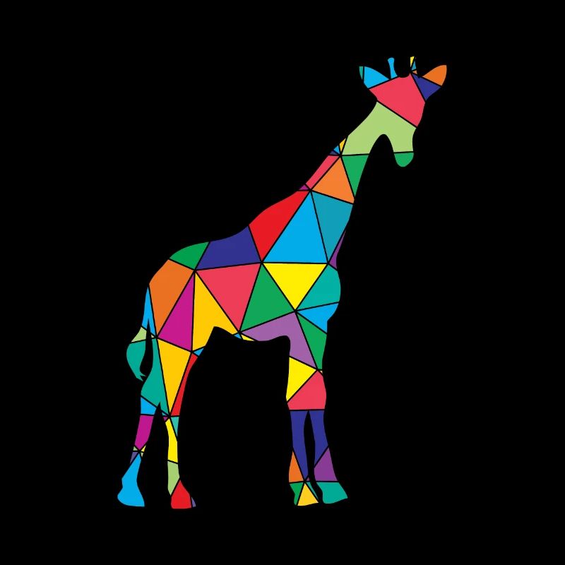 Girafe à géométrie poly basse