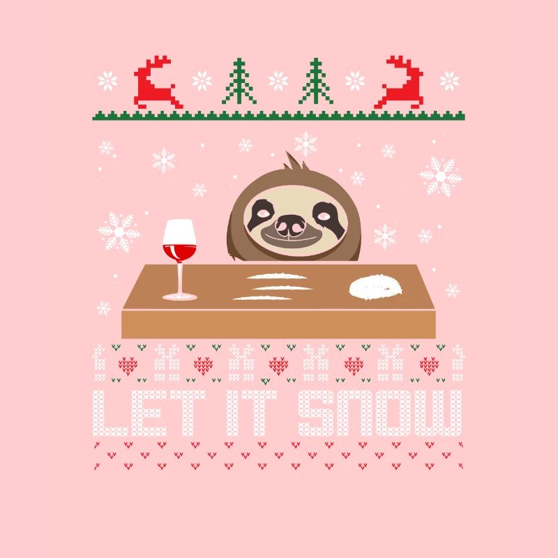 Let It Snow Sloth Pull moche