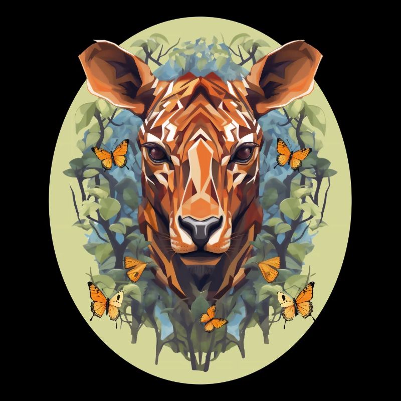 Polygon Art Reh Boho