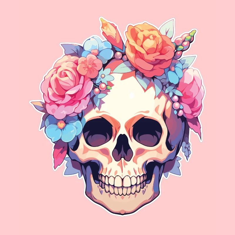 Crânes Crâne Fleurs Fleur Crâne Crâne