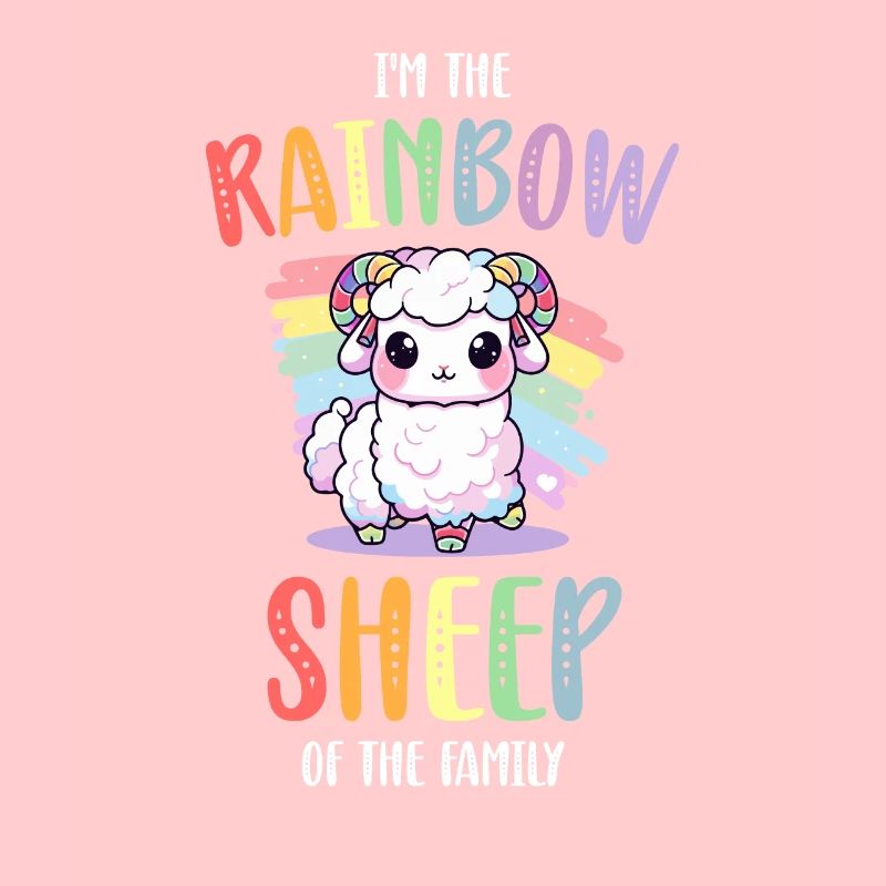 Rainbow Sheep LGBT Lesbian Gay Community Pride