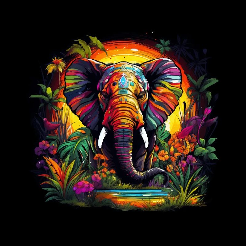 Éléphants dans la jungle