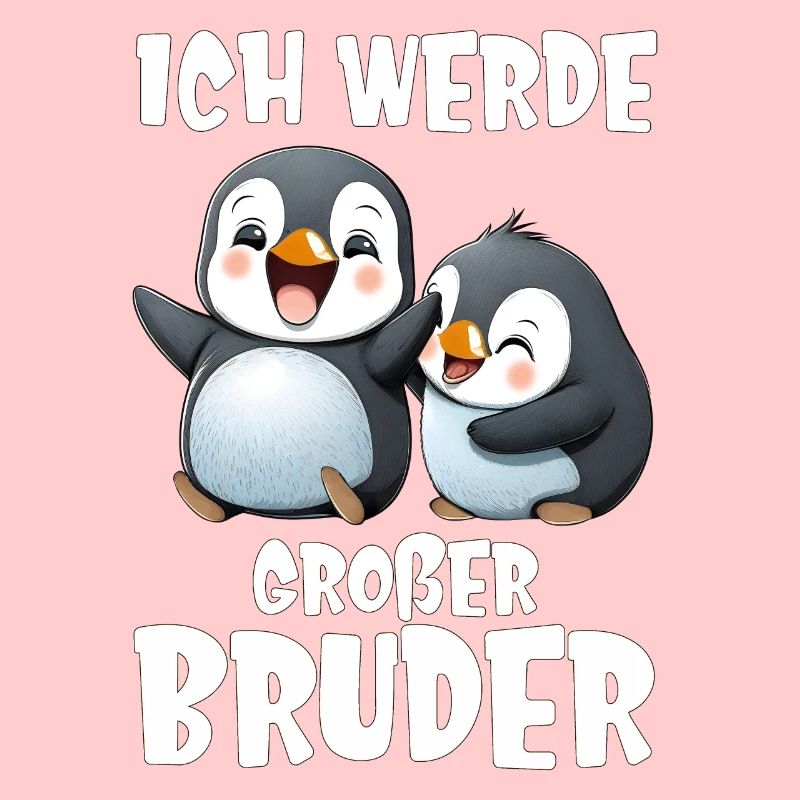 Ich werde ein großer Bruder Pinguin zwei Pinguine