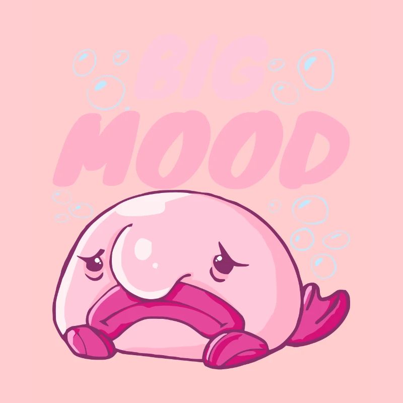 Costume de Blobfish - Visage de poisson Blob laid -