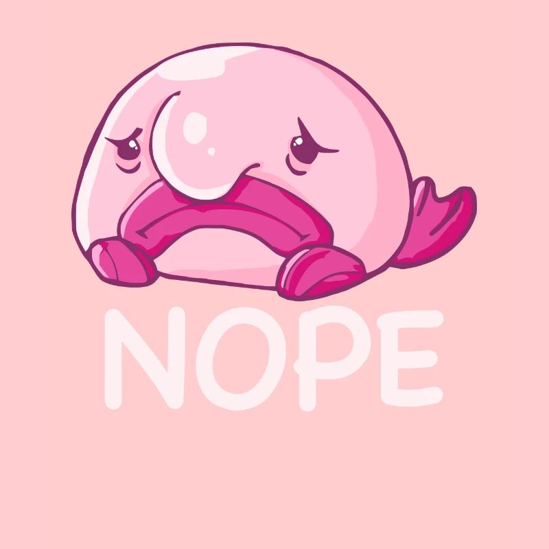 Costume de Blobfish - Visage de poisson Blob laid -