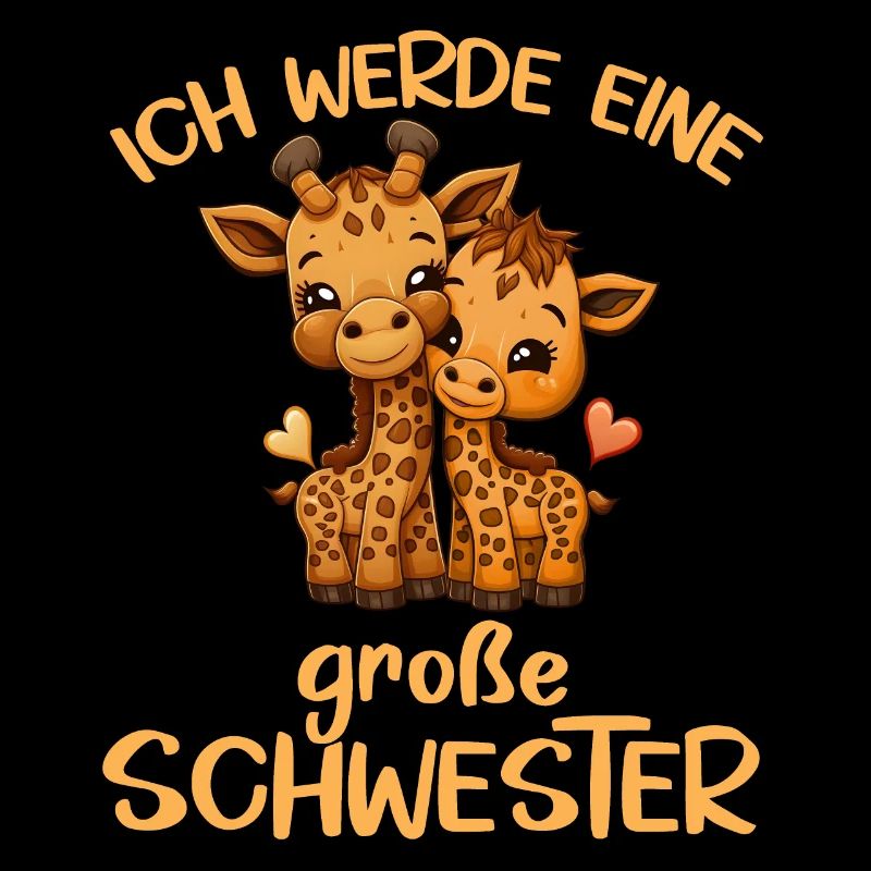 Ich werde eine große Schwester Giraffe Giraffen