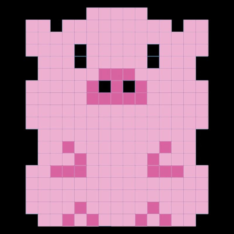 A pixelated piglet