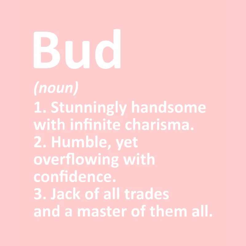 BUD Definition Personalized Name