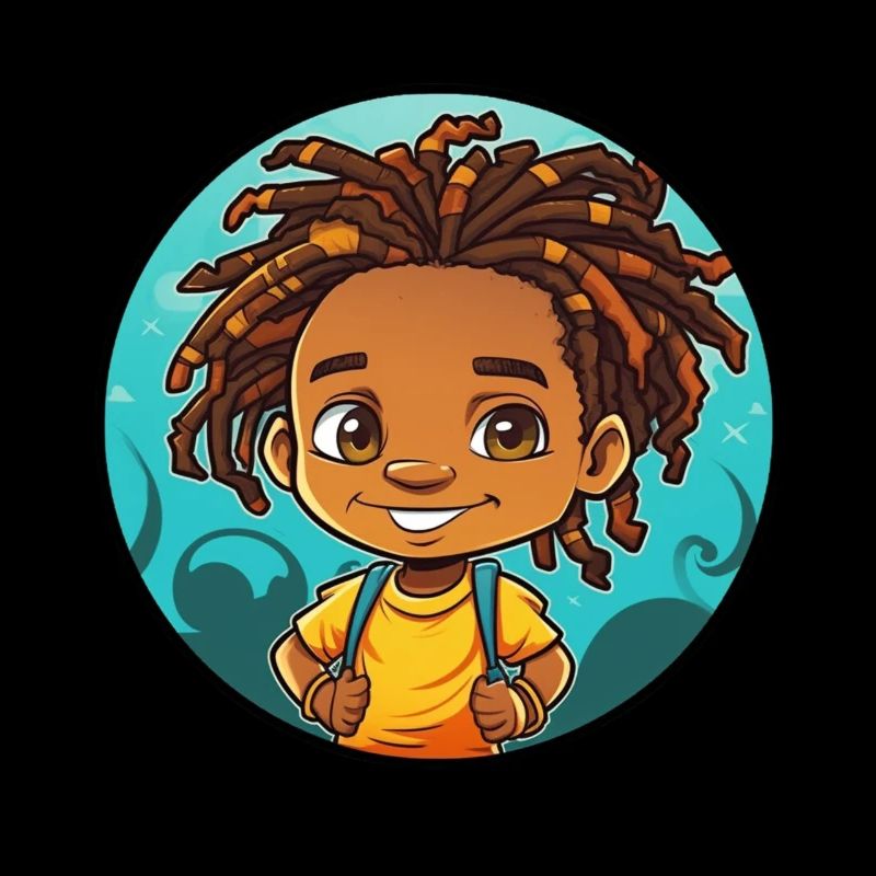 Afro Schwarz Kind Junge Mädchen Empowerment Dreadl