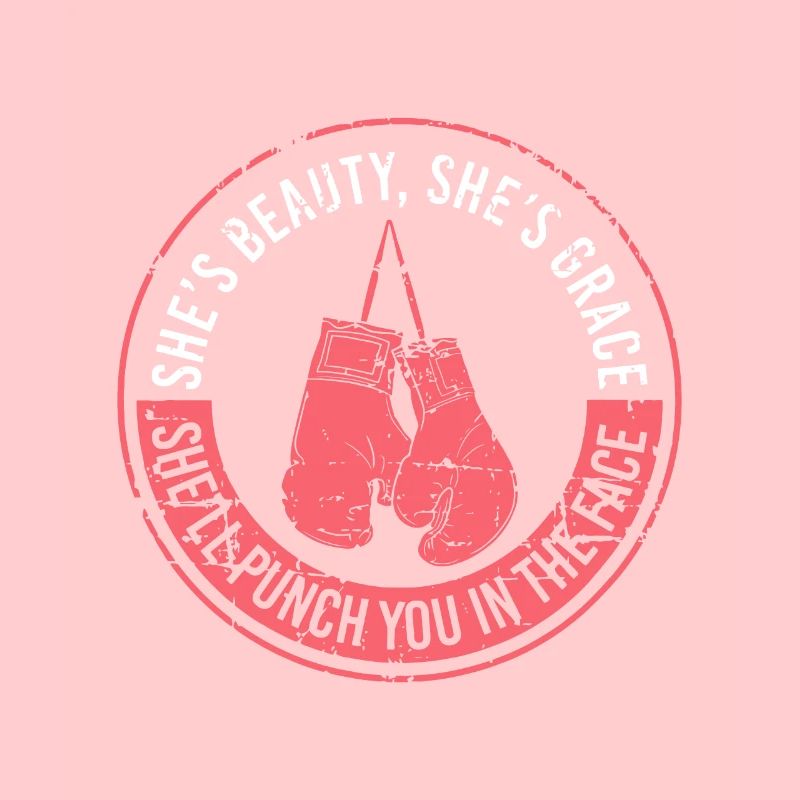 Sie wird dir ins Gesicht schlagen Boxmädchen