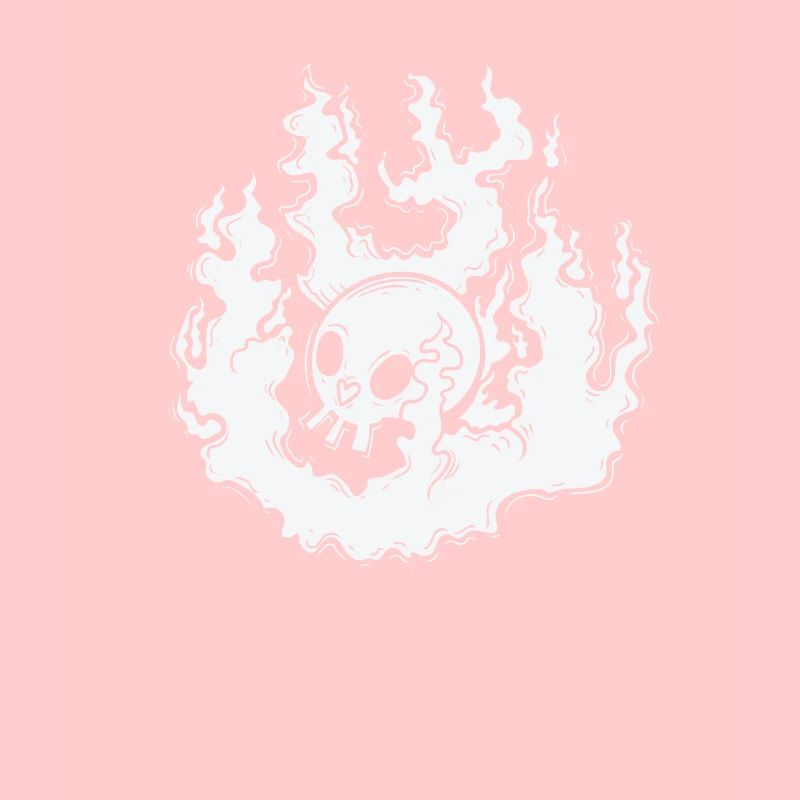 Burning Bone Skull Gothic Styl