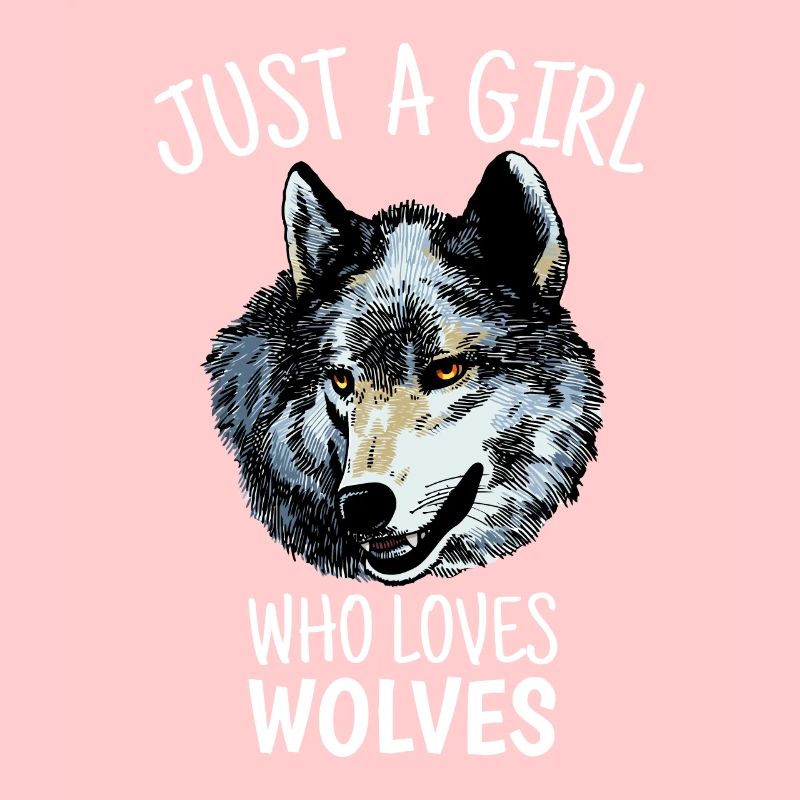 Mädchen Wolf Geschenk Nur ein Mädchen, das Wölfe liebt