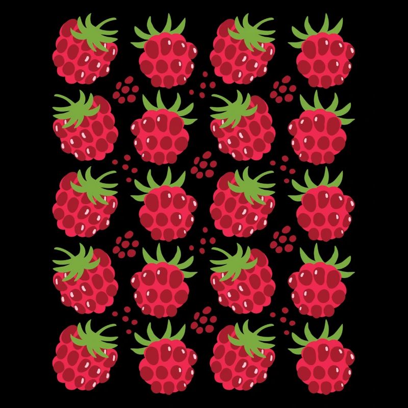 Raspberry Berries Fruit Pattern
